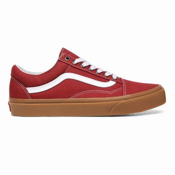 Vans Gum Old Skool - Miesten Tennarit - Pinkki/Valkoinen